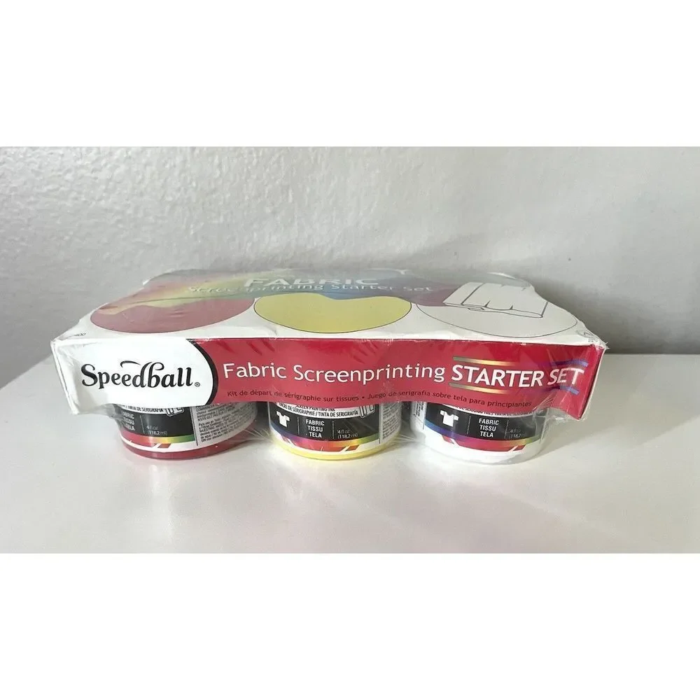 Speedball Fabric Screen‎ Printing Ink Starter Set, 6-Colors, 4-Ounce for...